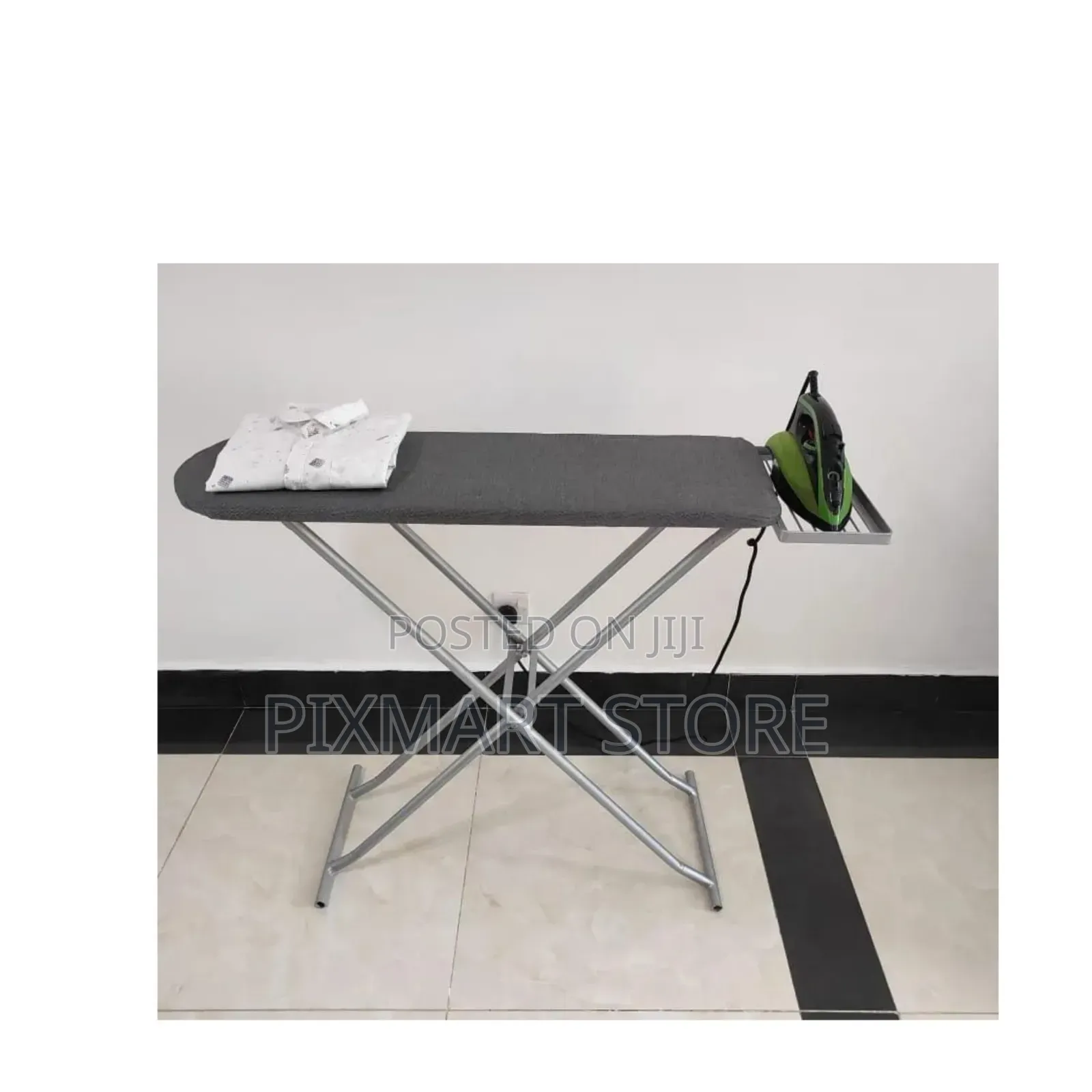 Heavy-Duty Metallic Ironing Board for Home Laundry Use