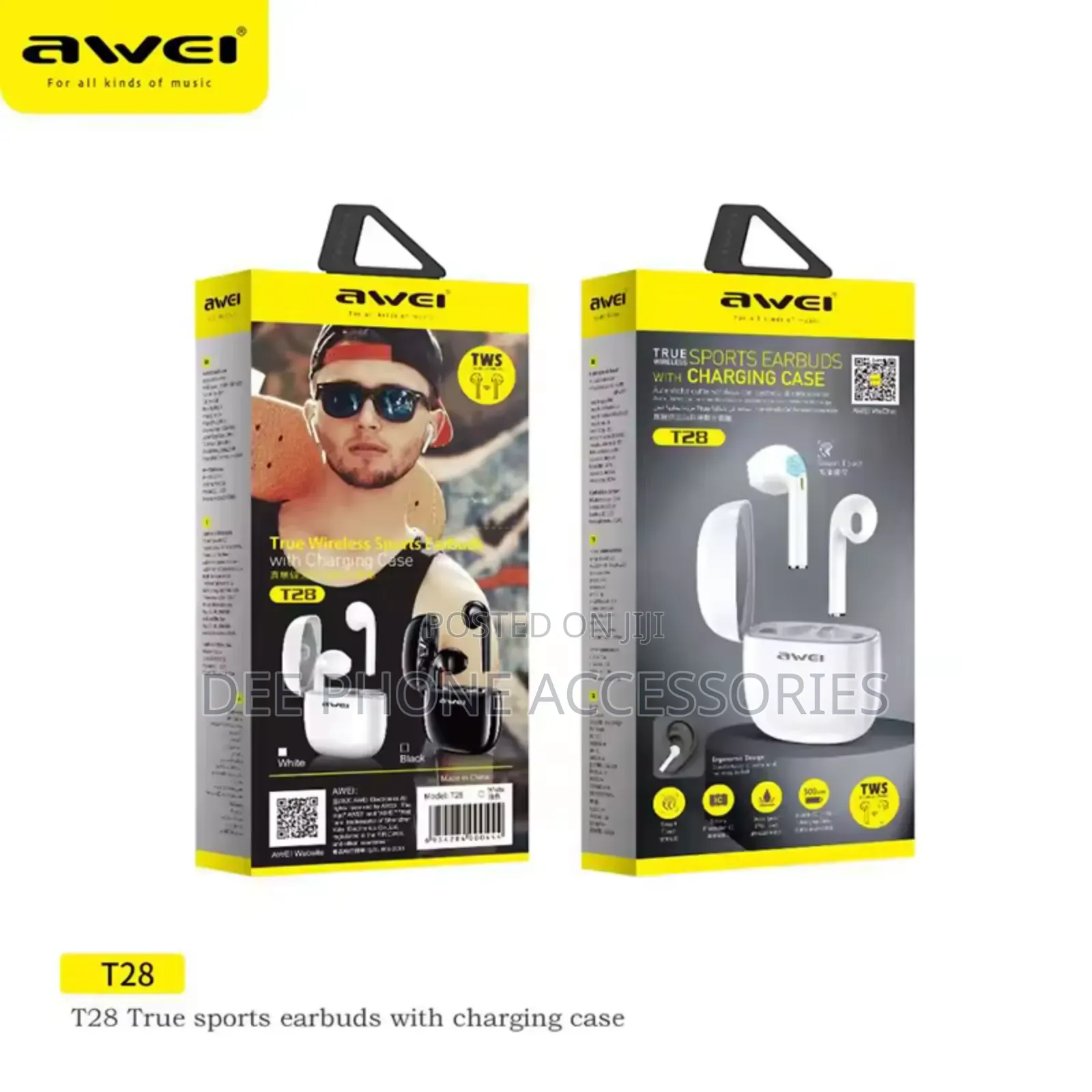 Awei T28 TWS Sports Wireless Earbuds