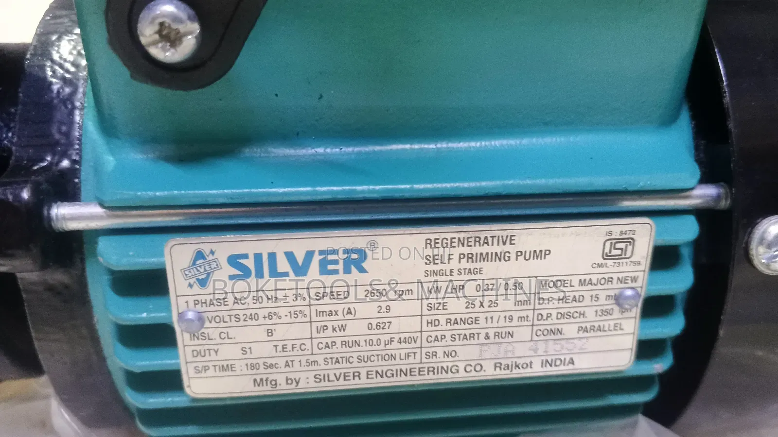 Silver Self Priming Pump 0.5hp