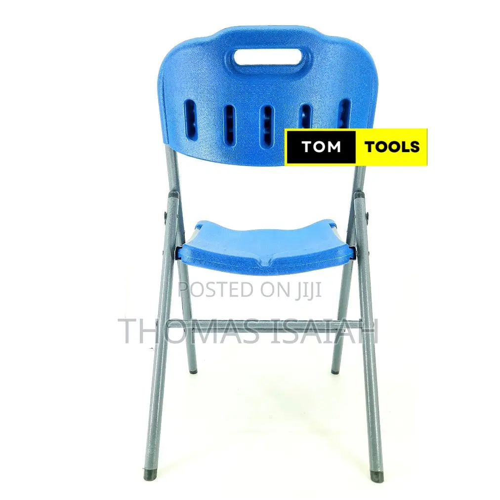 Blue Comfortable Heavy Duty Folding Chair With Steel Frame