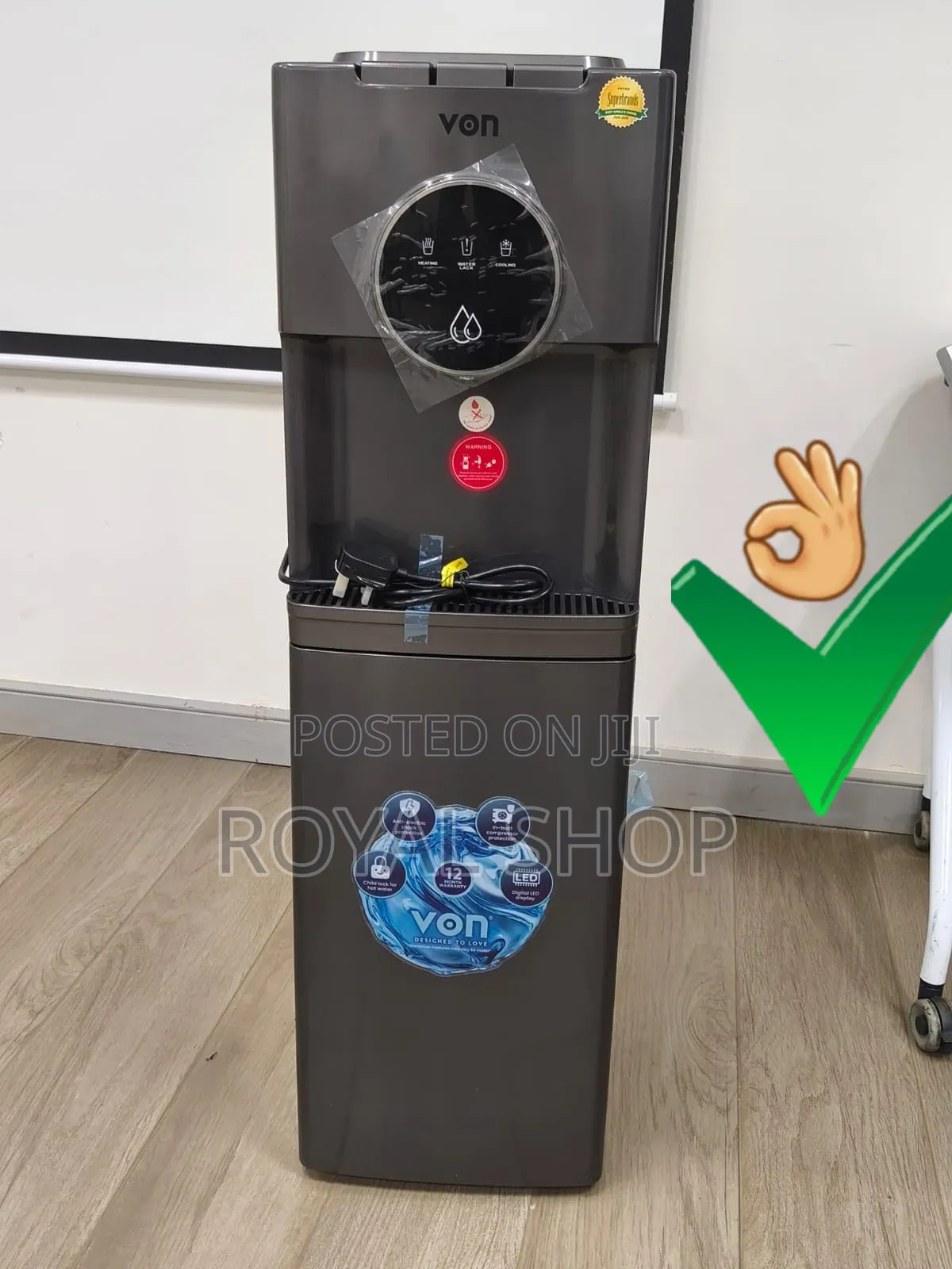 Von Bottom Load Water Dispenser 3taps