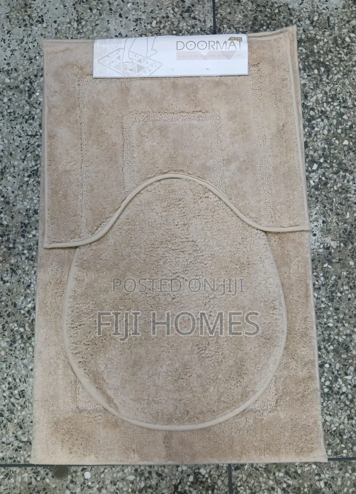 3-Piece Bathroom Absorbent Mat Set | Non-Slip Rubber Backing
