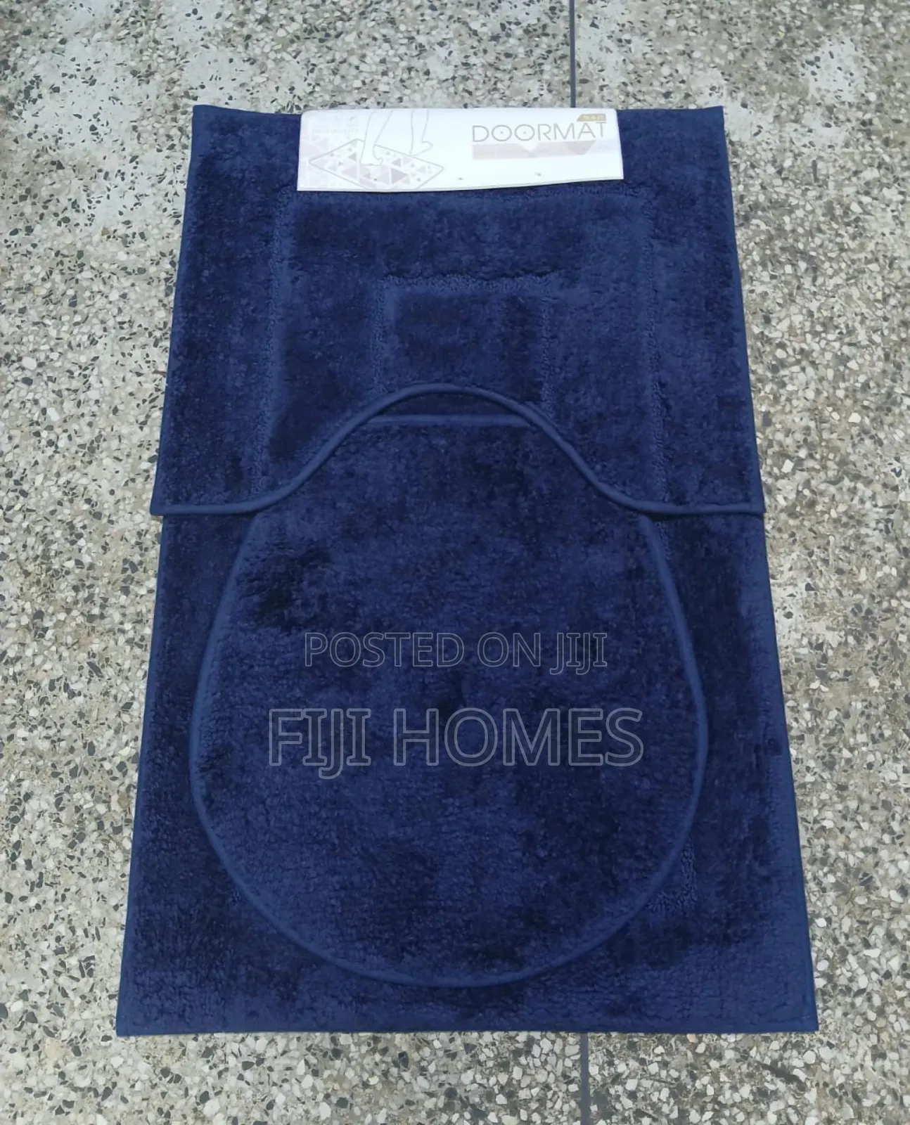 3-Piece Bathroom Absorbent Mat Set | Non-Slip Rubber Backing