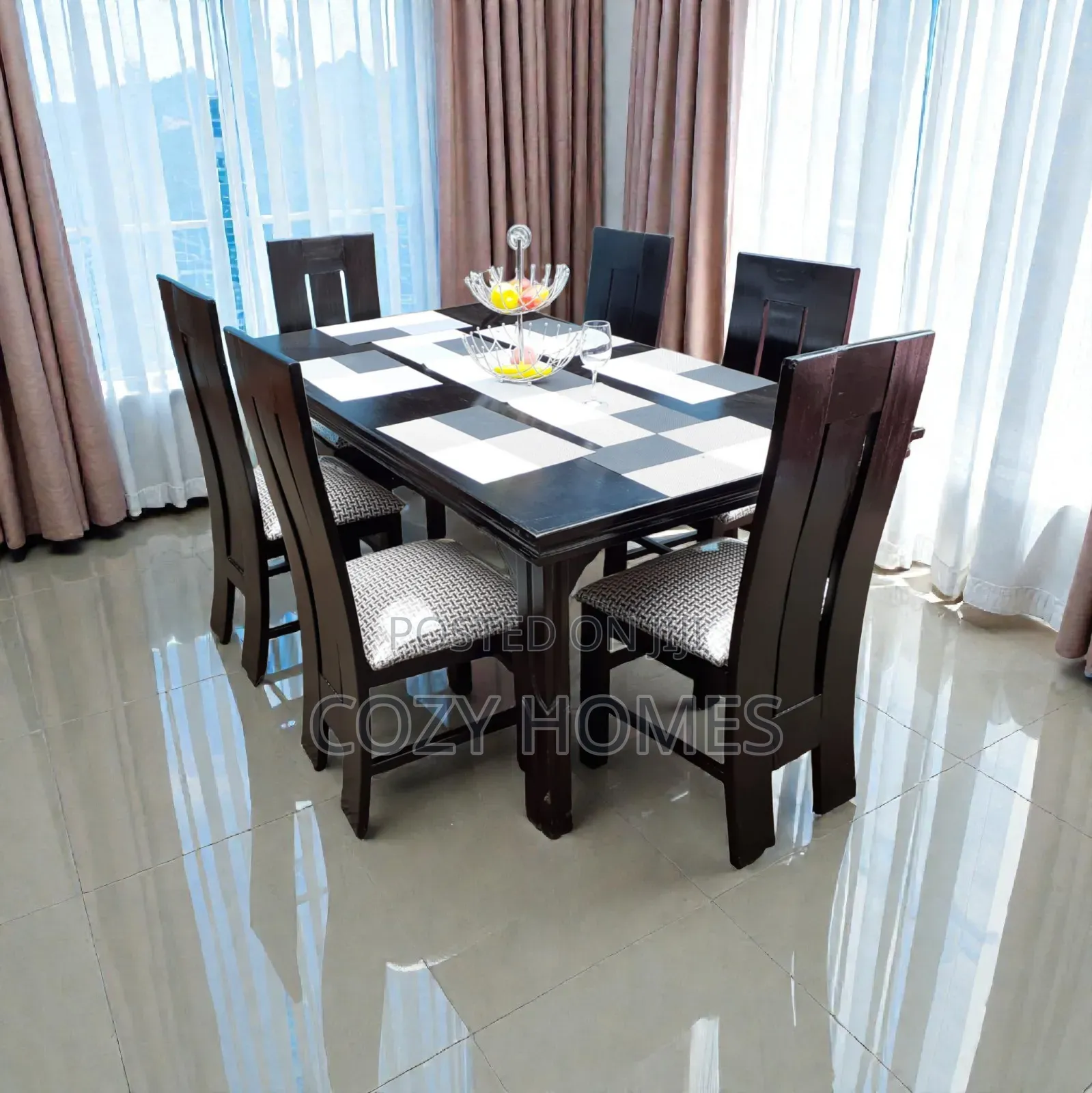 Family Friendly 6 Seater Wooden Dining Set