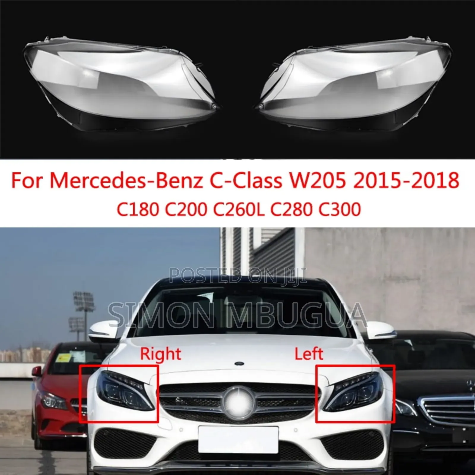 Mercedes W205 C-Class (2014-2018)Headlight Lens