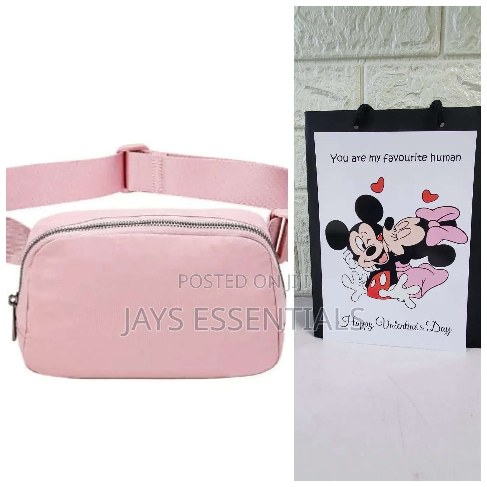 Perfect Valentine Gift-Trendy Waist Bag,Gift Bag and Valentines Card