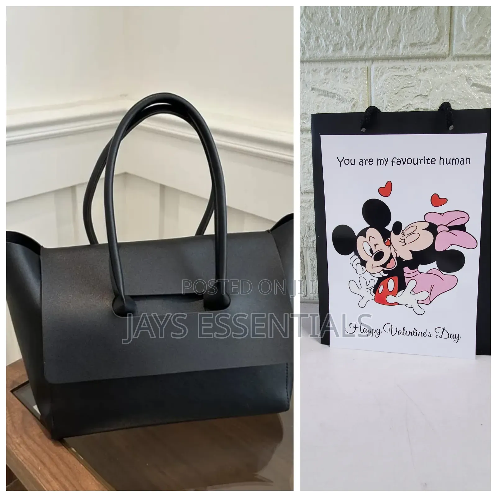 Elegant Valentines Gift Set- Tote Bag,Valentines Card and Gift Bag