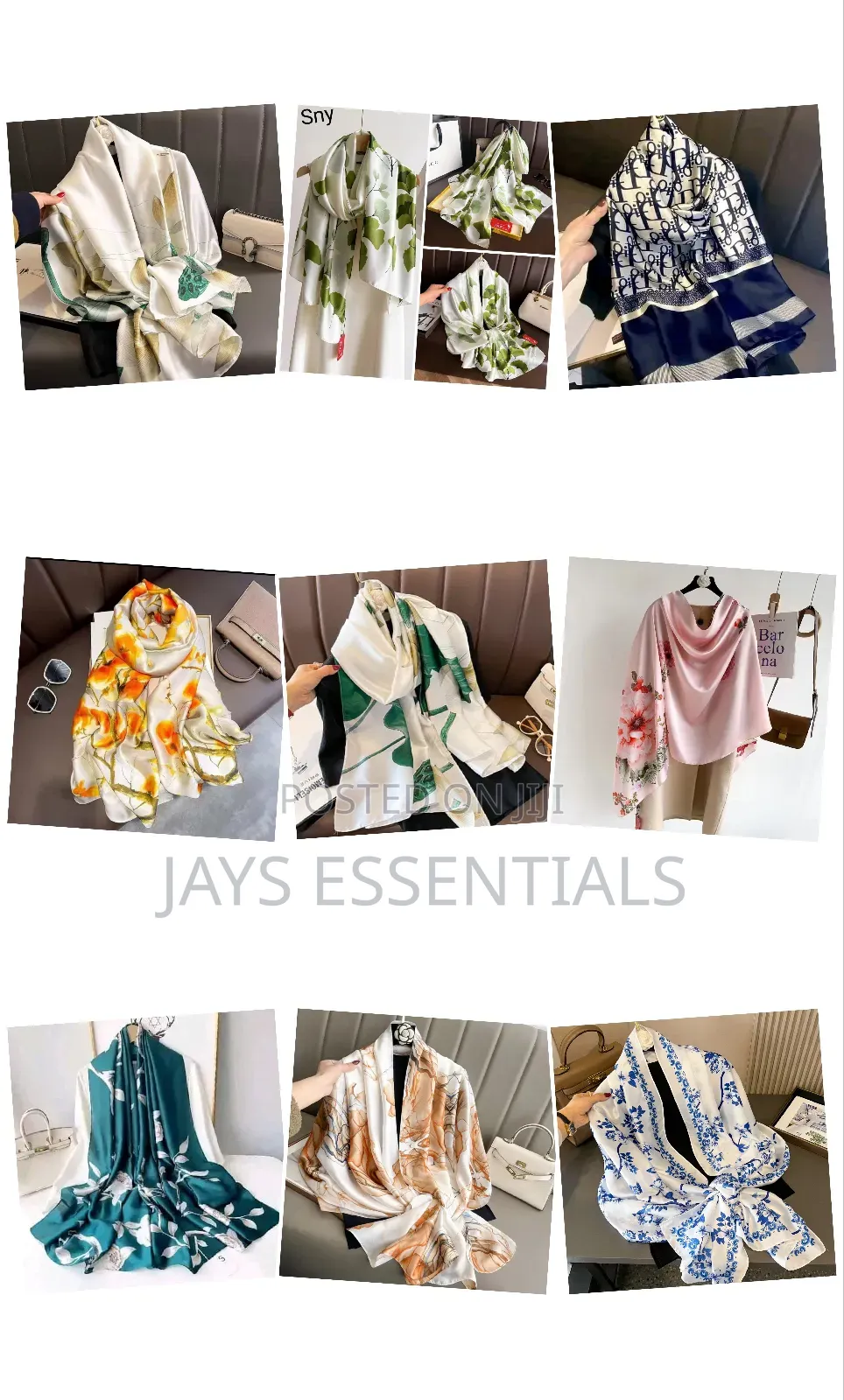 Luxurious and Timeless Valentines Gifts- Silk Scarf,Gift Bag and Card