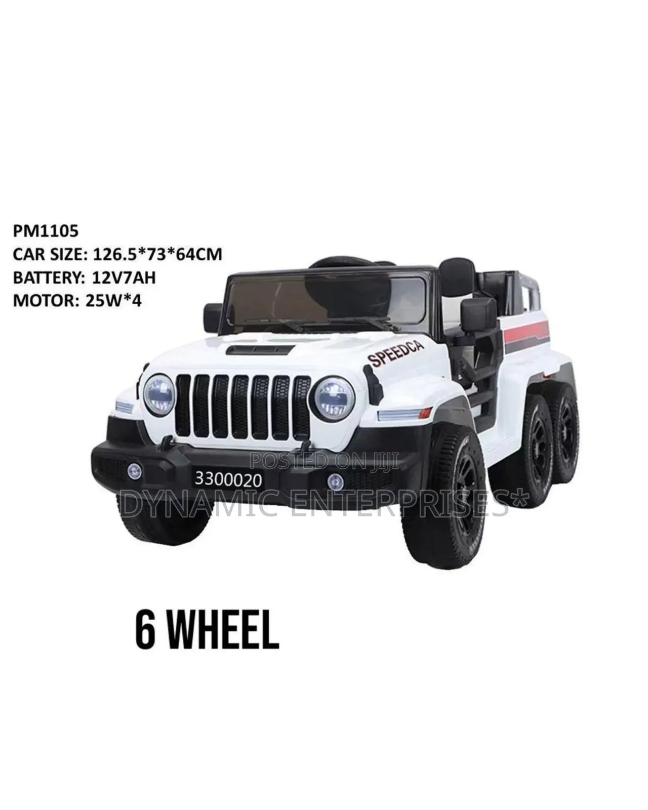 6-Wheel Electric Ride-on Toy Car