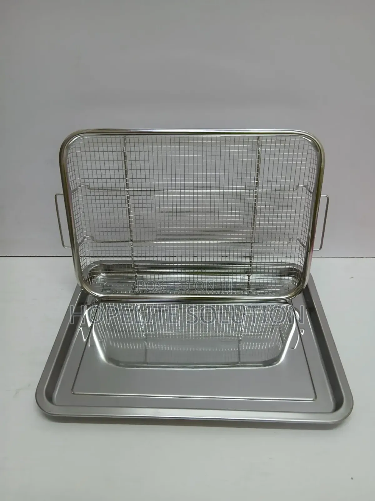 Heat Resistant Stainless Steel French Fries Basket + Tray