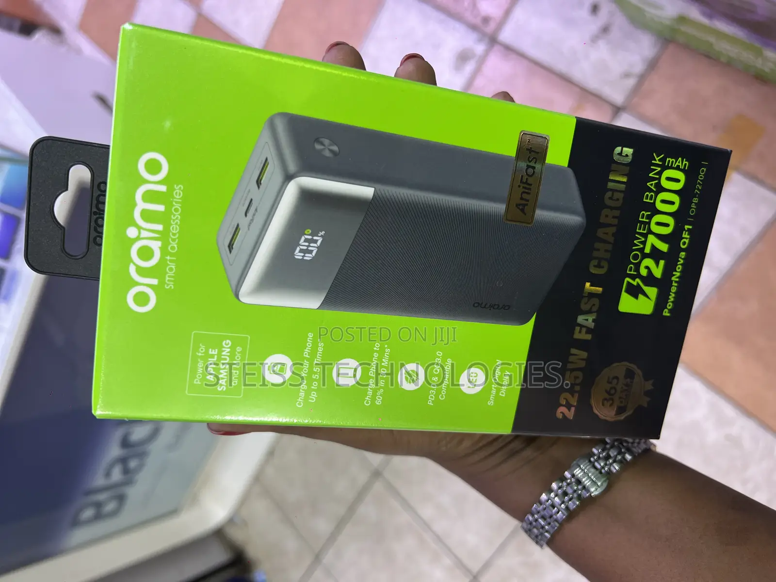 22.5w Oraimo 27000mah Powerbank.