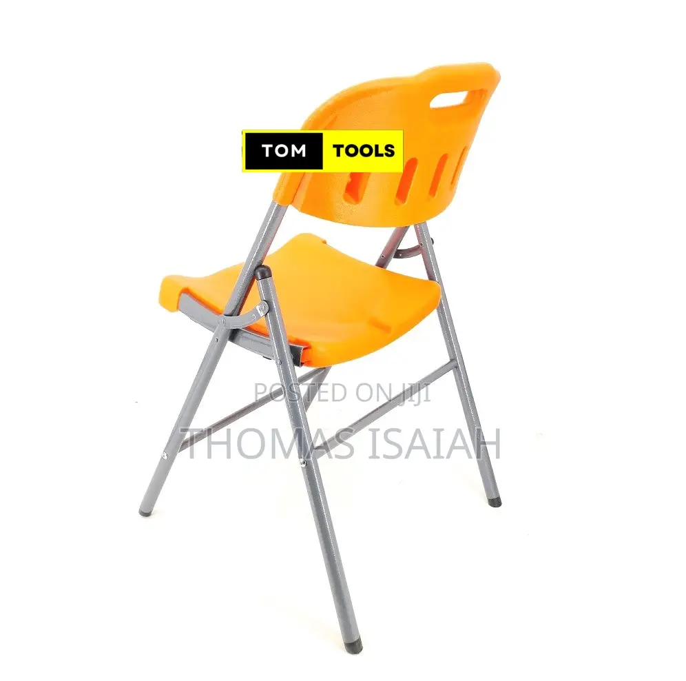 Orange Comfortable Heavy Duty Folding Chair With Steel Frame