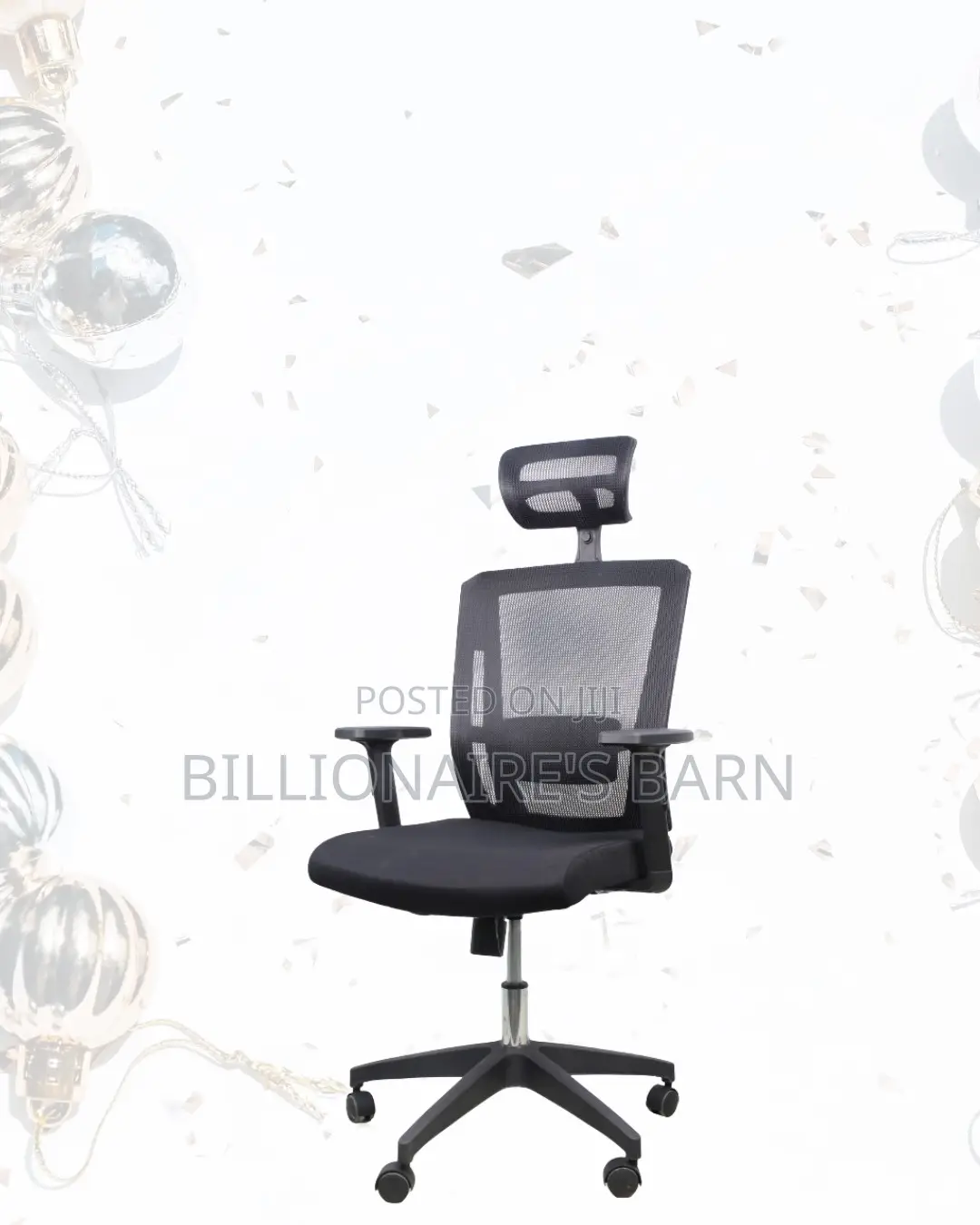 Ergonomic Mesh Task Chair • All-Day Comfort, Nylon Base Stability