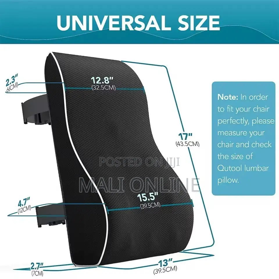 Memory Foam Lumbar Support Pillow Ergonomic Back Cushion
