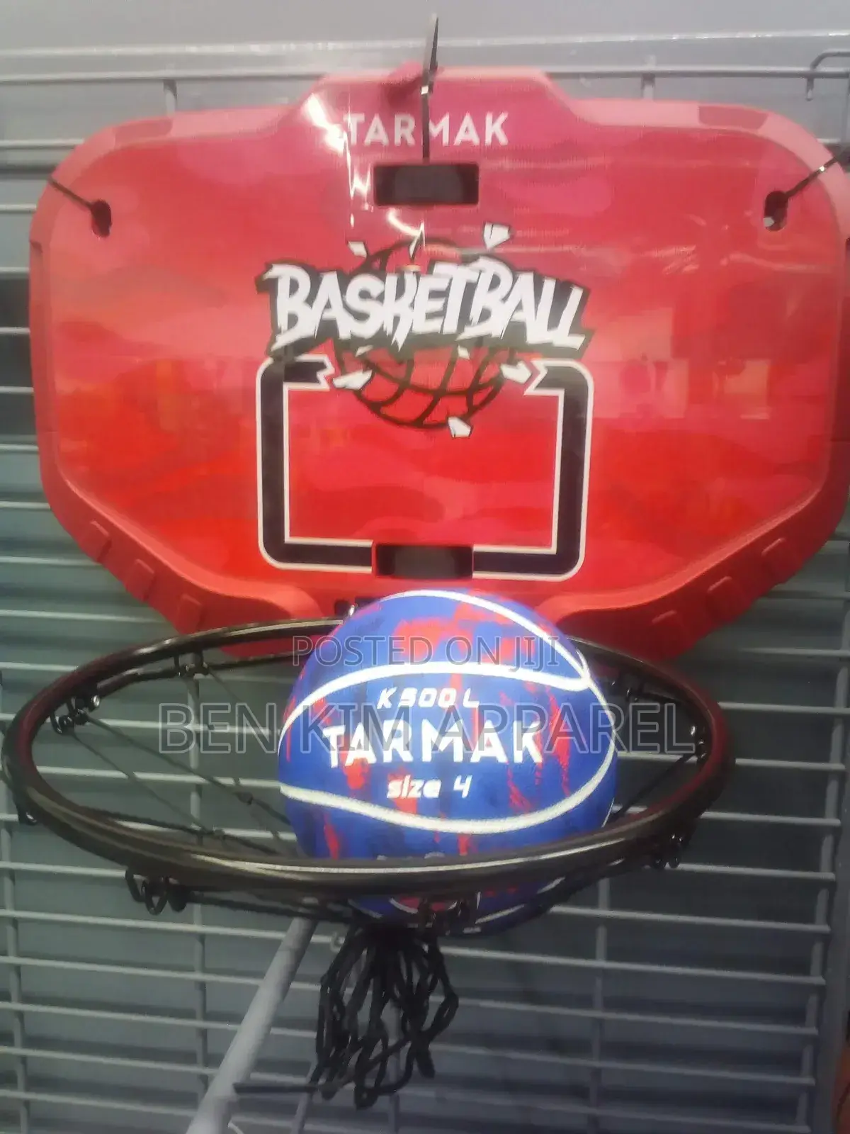 Basketball Hoop and Net Standard Size Portable Metallic Ring With Net