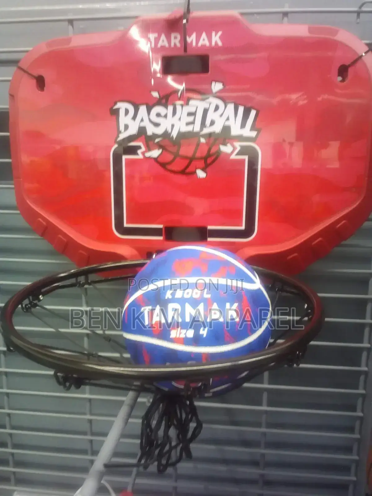 Basketball Hoop and Net Standard Size Portable Metallic Ring With Net