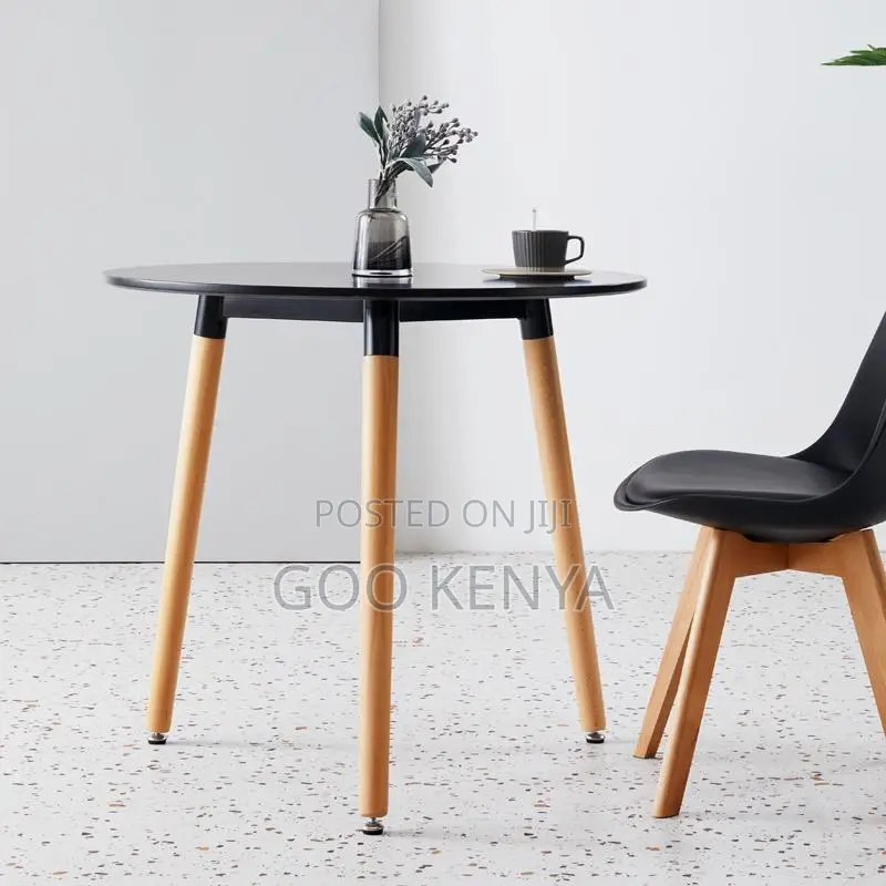 Home Table; Round Wooden Kitchen Table For 3 People