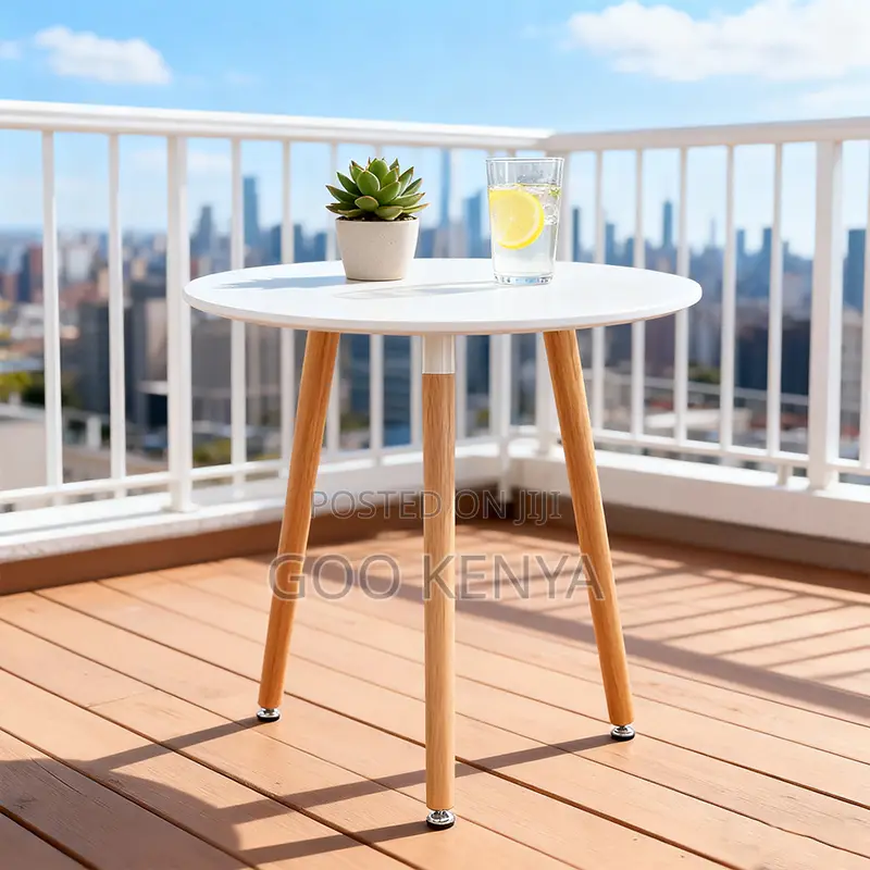 Home Table; Round Wooden Kitchen Table For 3 People