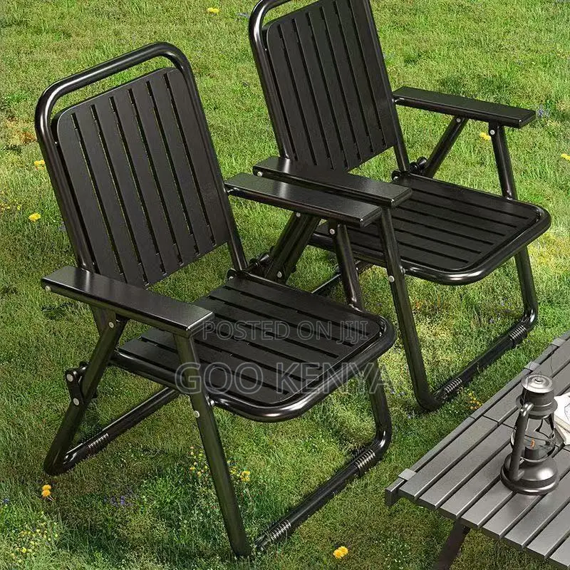 Home Chair; Weather-resistant Metal Foldable Chair For Outdoor Use