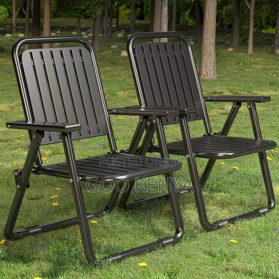 Home Chair; Weather-resistant Metal Foldable Chair For Outdoor Use
