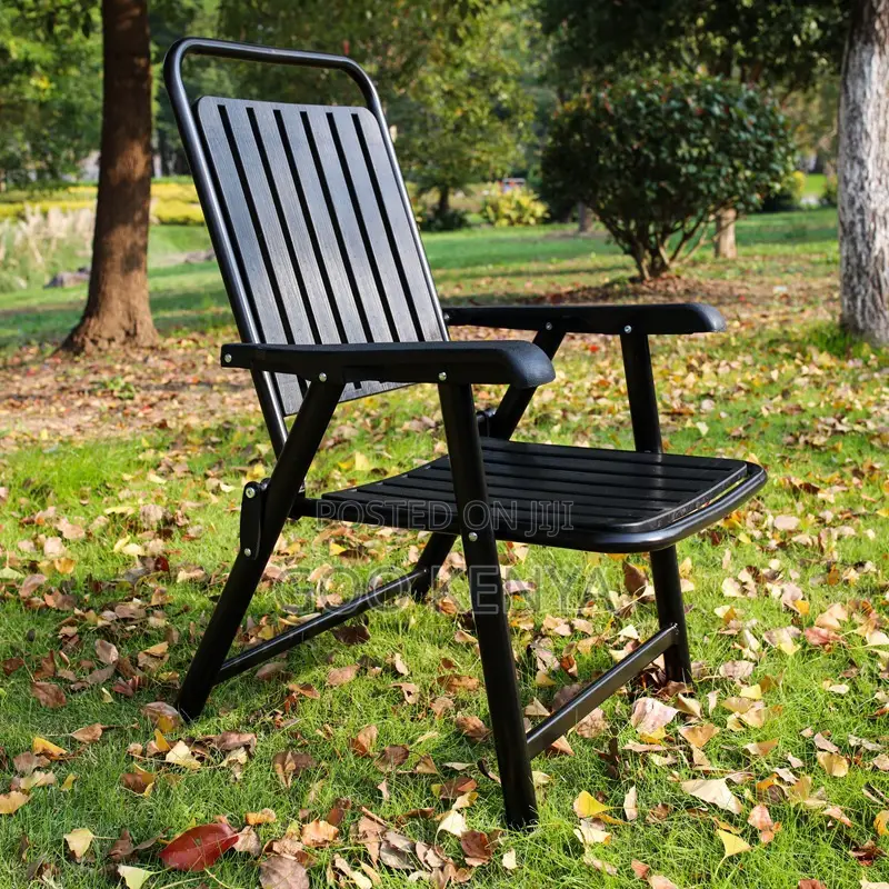 Home Chair; Weather-resistant Metal Foldable Chair For Outdoor Use