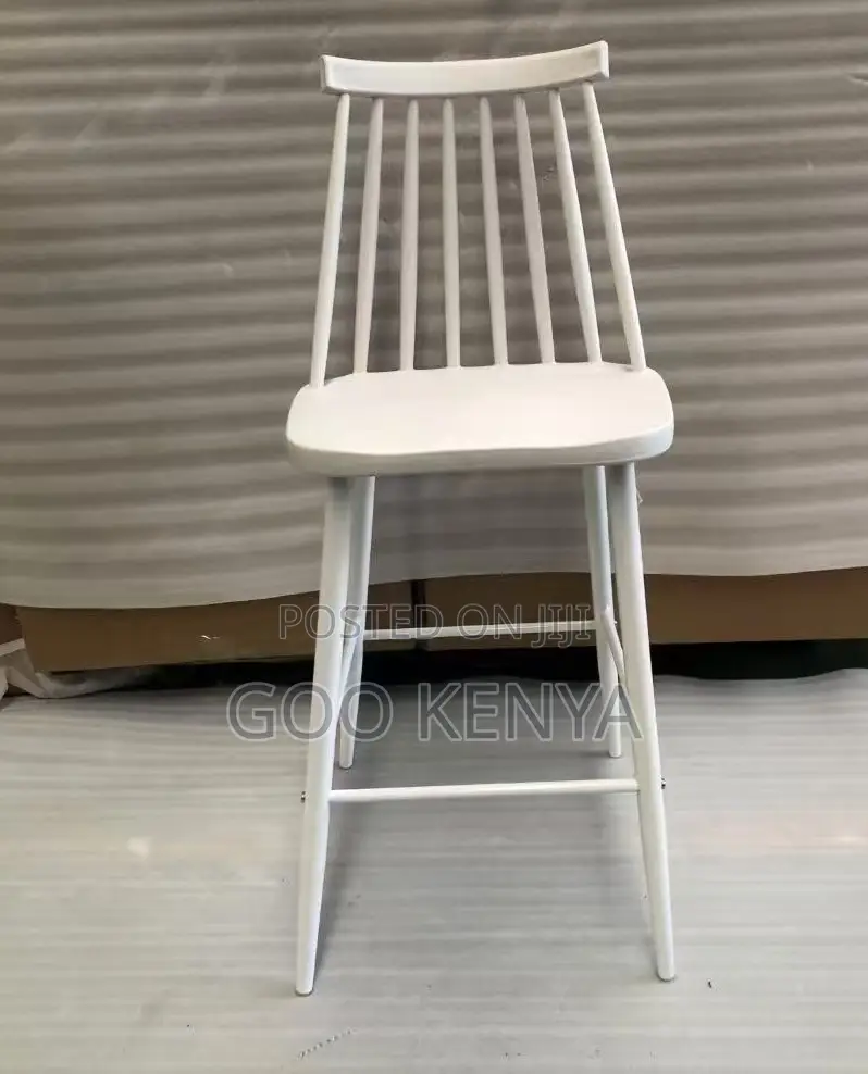 Home Counter Stool; Plastic Round Back Stool For Bar Or Kitchen Island