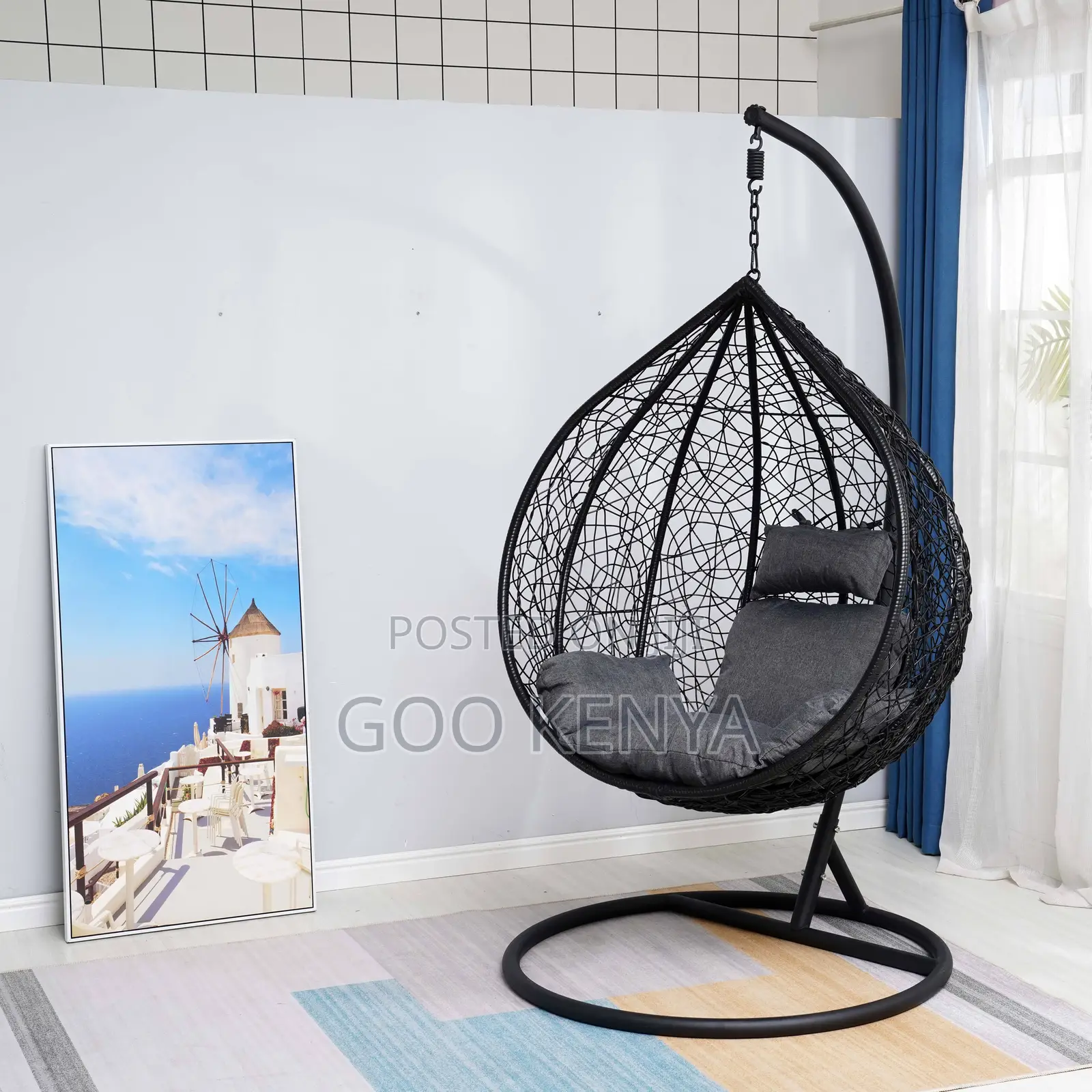 Home Chair; Rattan Swing Hammock Chair For Balcony Or Terrace