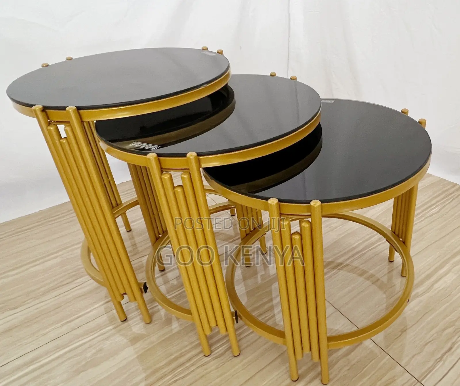 Home Table Set; Multi-purpose 3 Coffee Table Set With Marble Finish