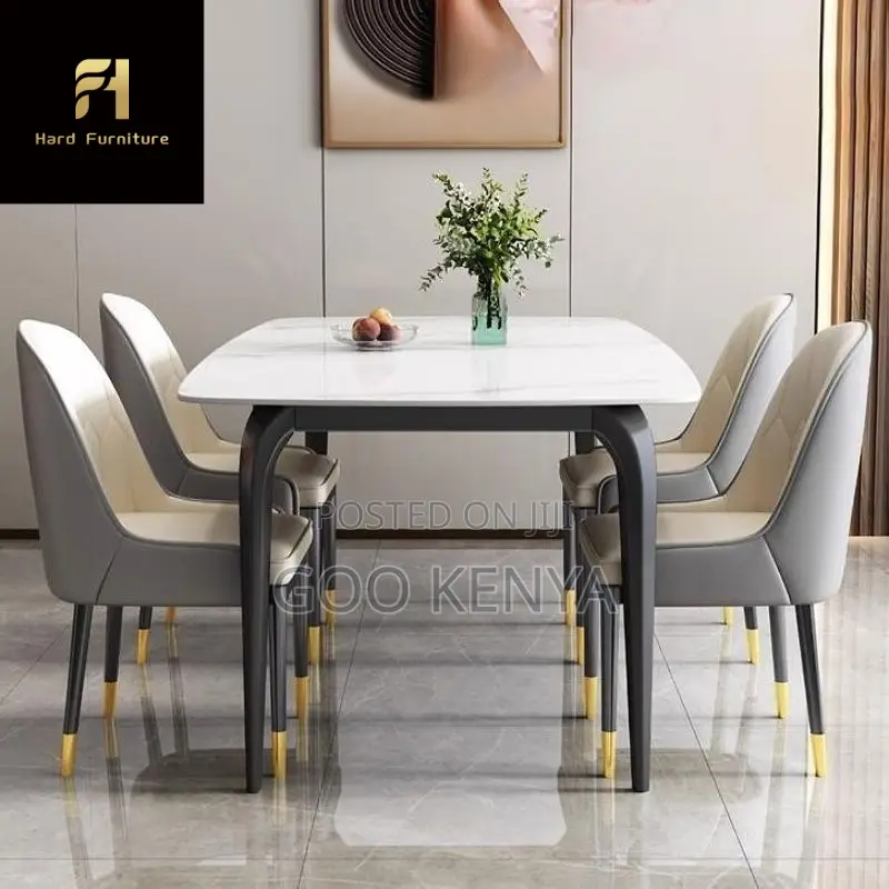 Home Dining Set; Modern Home 4-seater Dining Set For Apartment