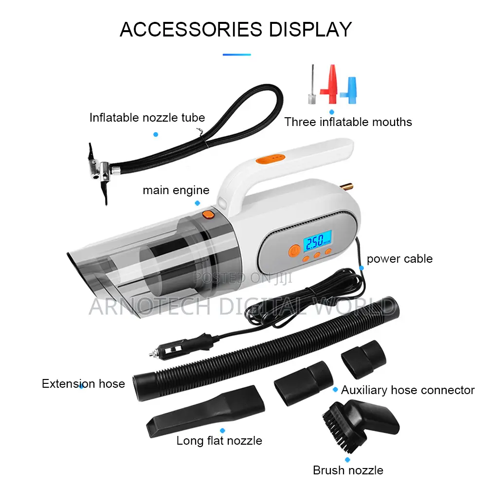 5000pa Suction Multi-Function Wet and Dry Portable Car Vacuum Cleaner