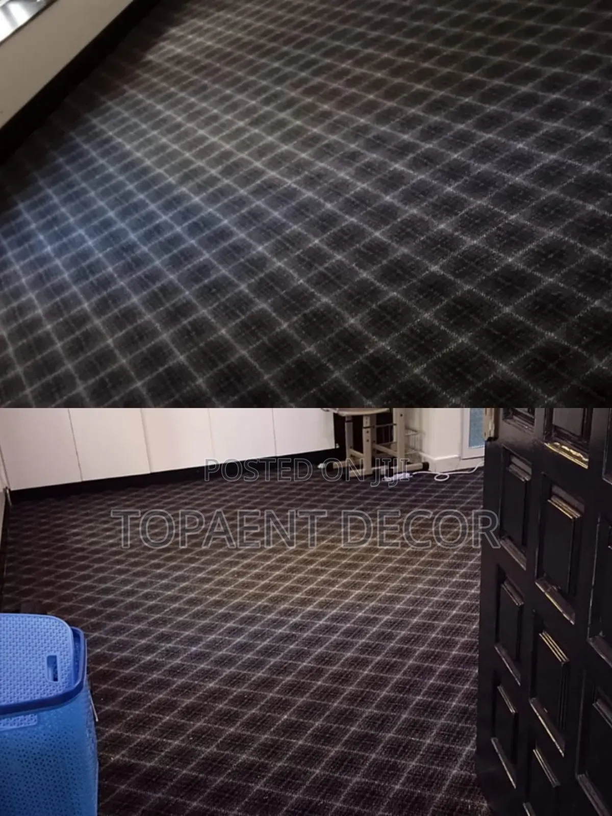 5mm Maasai Mara Black With Printed Patterns Wall To Wall Carpets