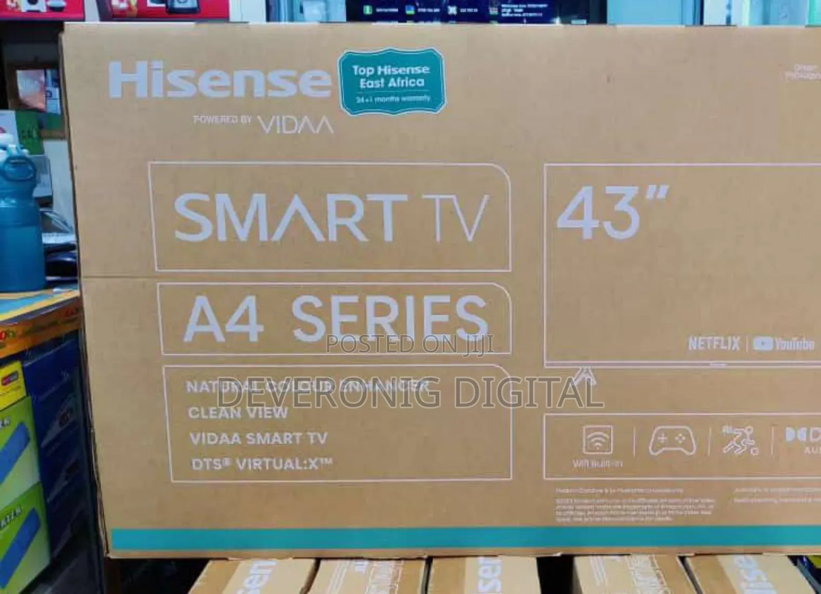 *Hisense 43" Smart A4 Smart Android Tv Flameless 43inch