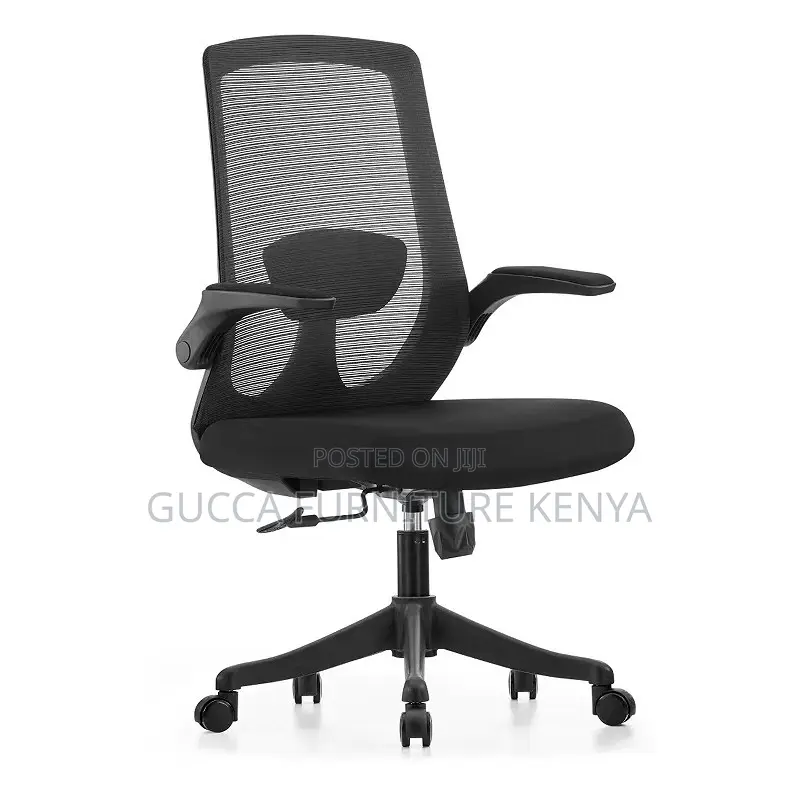 Mid Back Orthopedic Chair With Flip Armrest