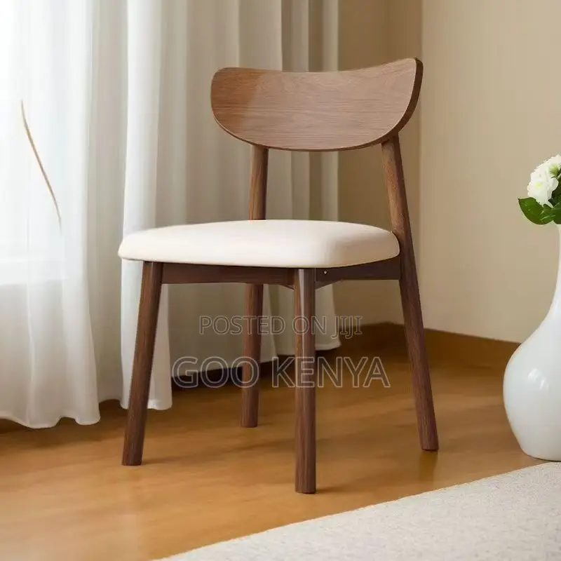 Home Chair; High-quality Wooden Armless Fabric Padded Chair