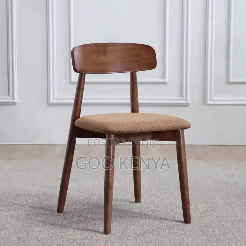 Home Chair; High-quality Wooden Armless Fabric Padded Chair