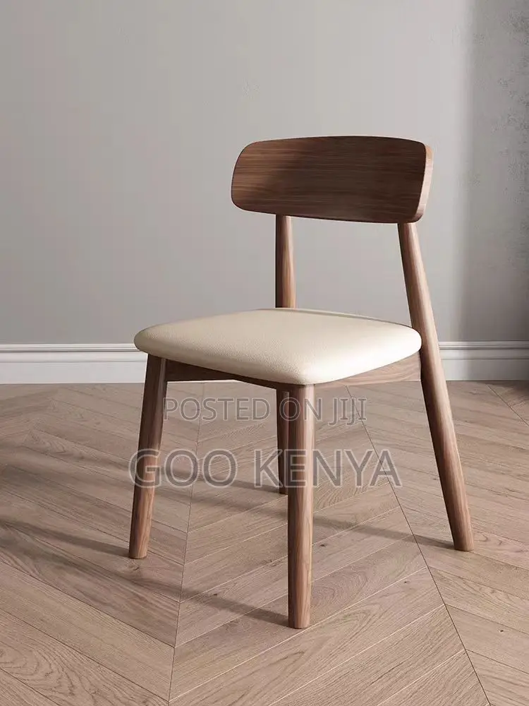 Home Chair; High-quality Wooden Armless Fabric Padded Chair