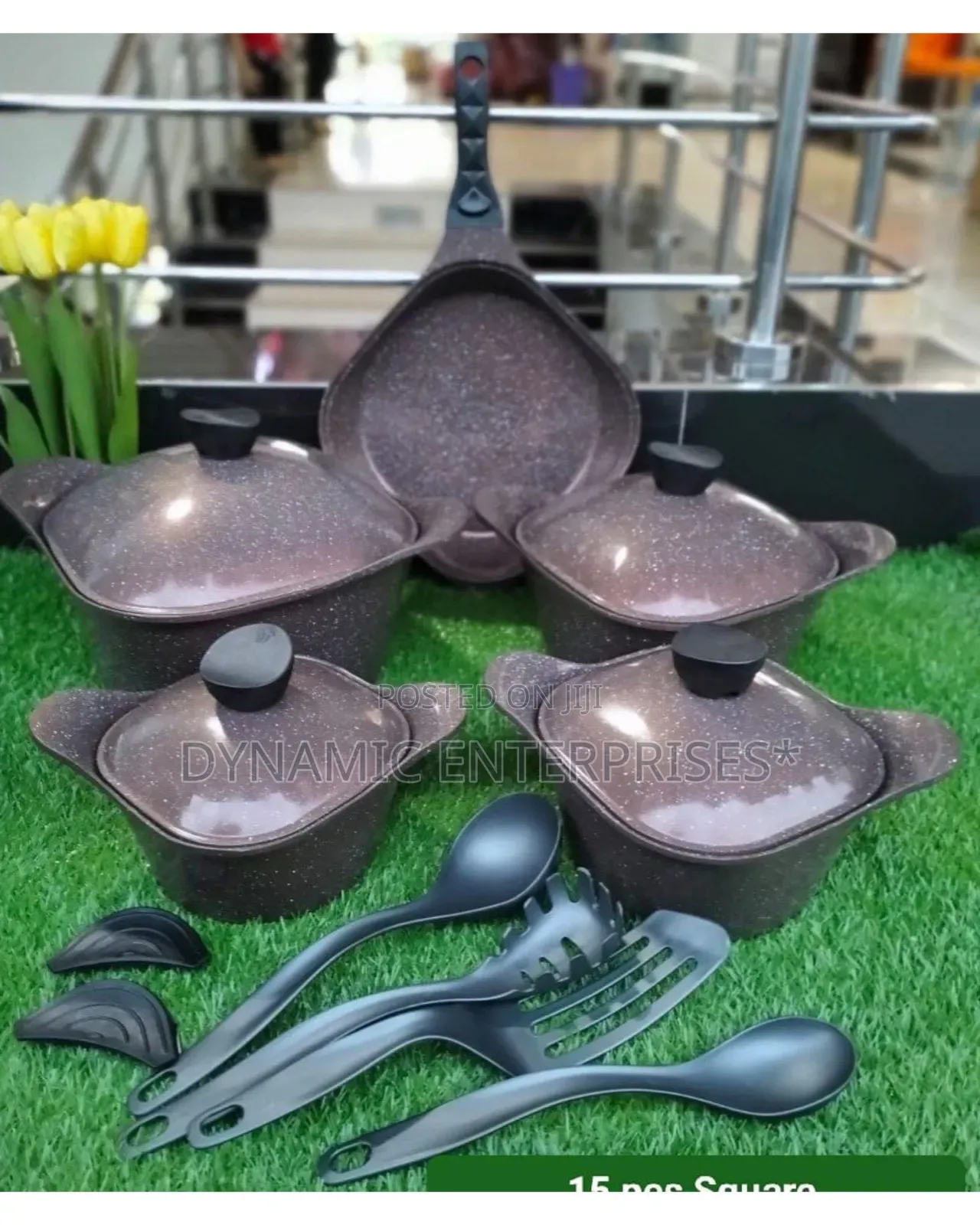 15 PCS Square Die Cast Cookware Set