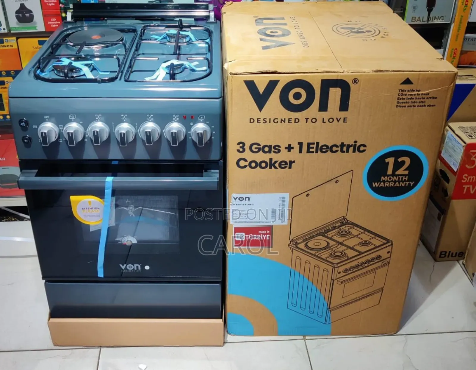 Affordable Von Electric Cooker With 3gas +1electric Cooker Available
