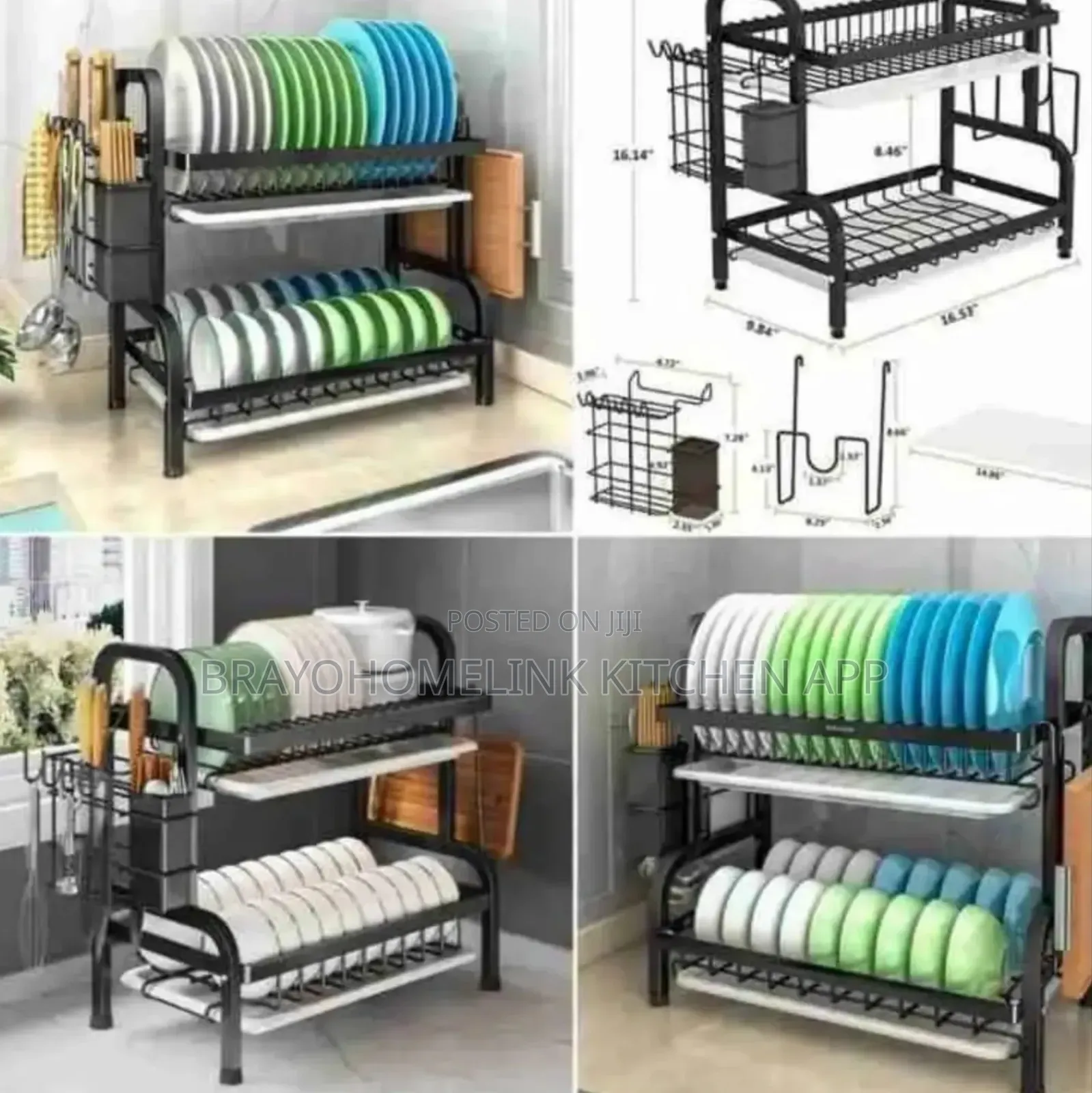 *2 Tier High Quality Carbon Steel Dish Rack*