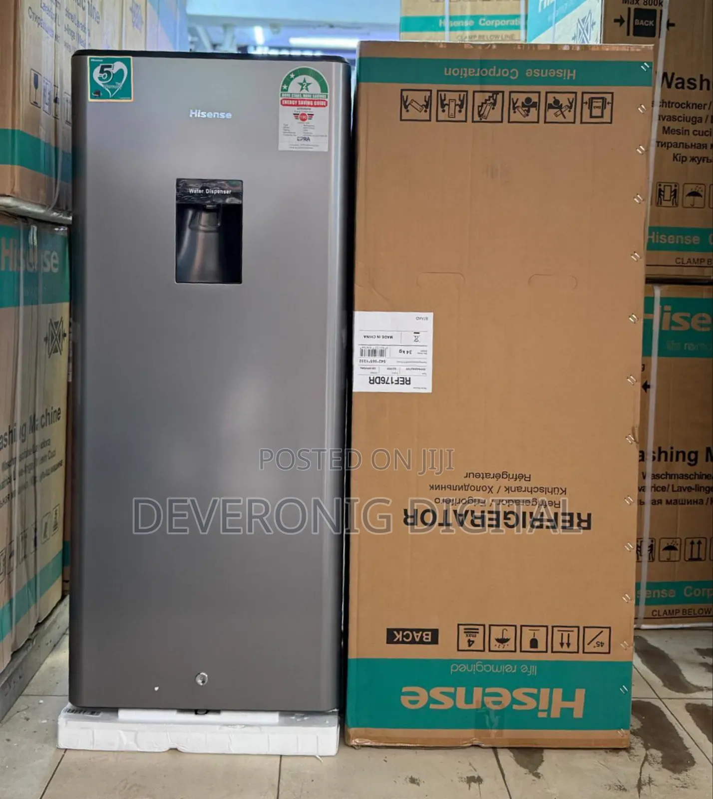 *Hisense Fridge 176litres Single Door With Dispenser