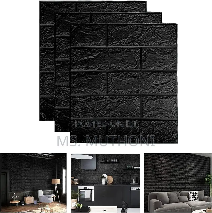 4 PCS Peel and Stick Foam With a 3d Brick Texture.