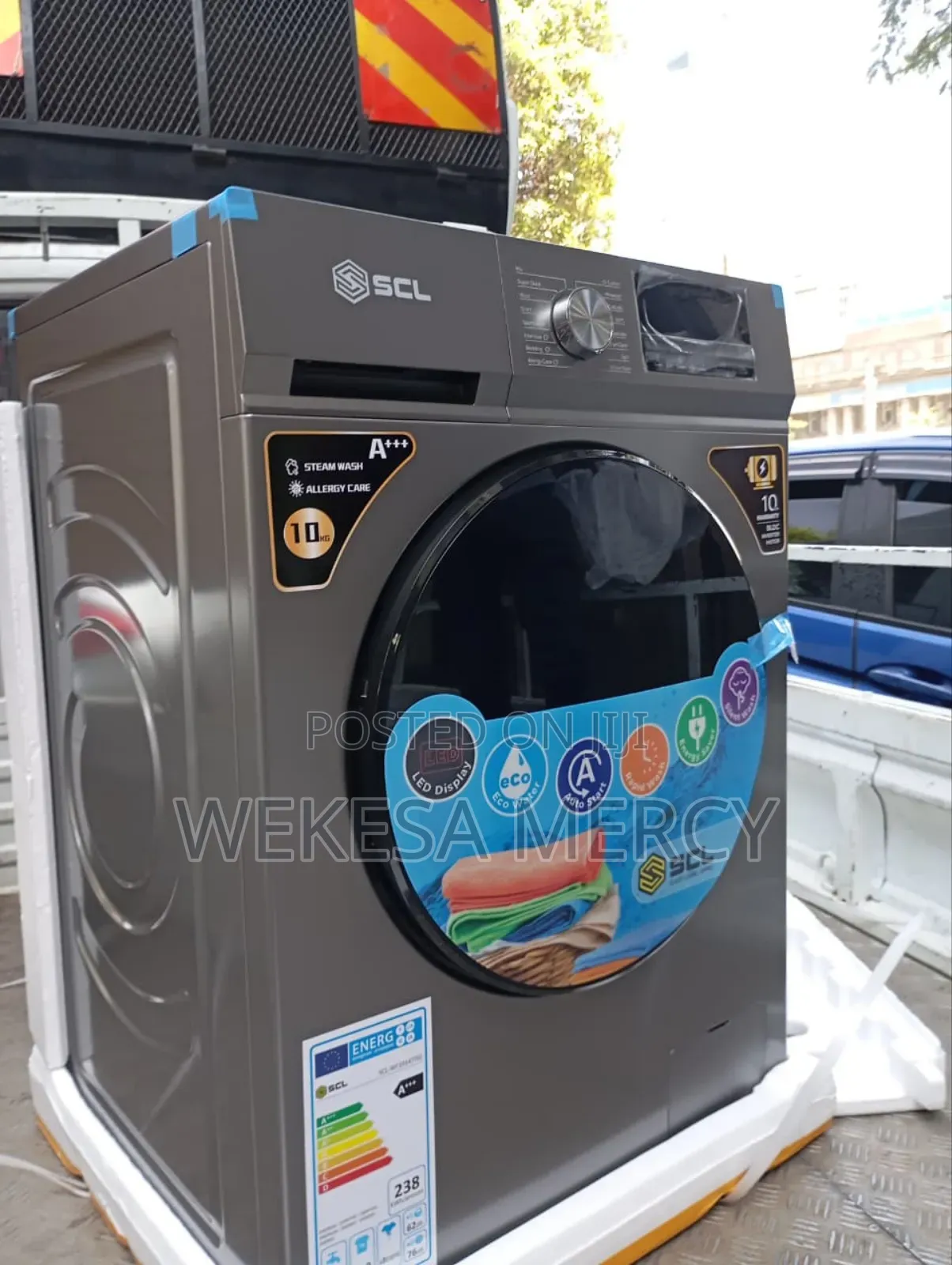 SCL 10kg Washing Machine, Silver – Model SCL-Wf1014tisg