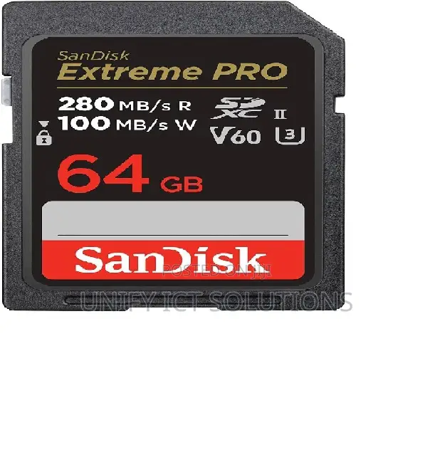 Sandisk Extreme Pro SDHC and SDXC Uhs-Ii Card Up to 280mb/S - 64gb