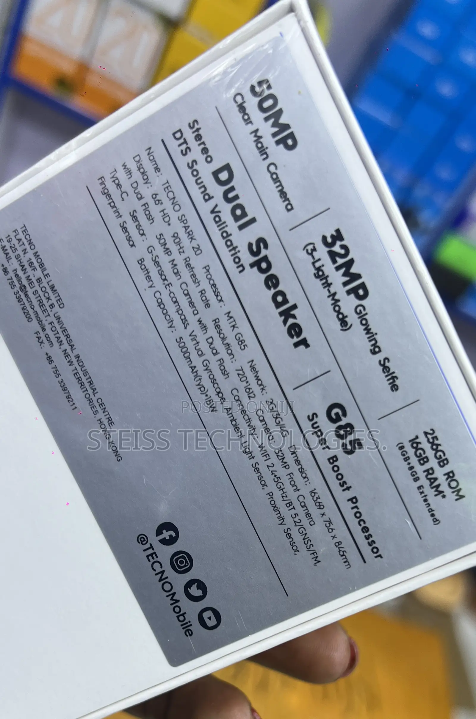 New Tecno Spark 20 256 GB Blue
