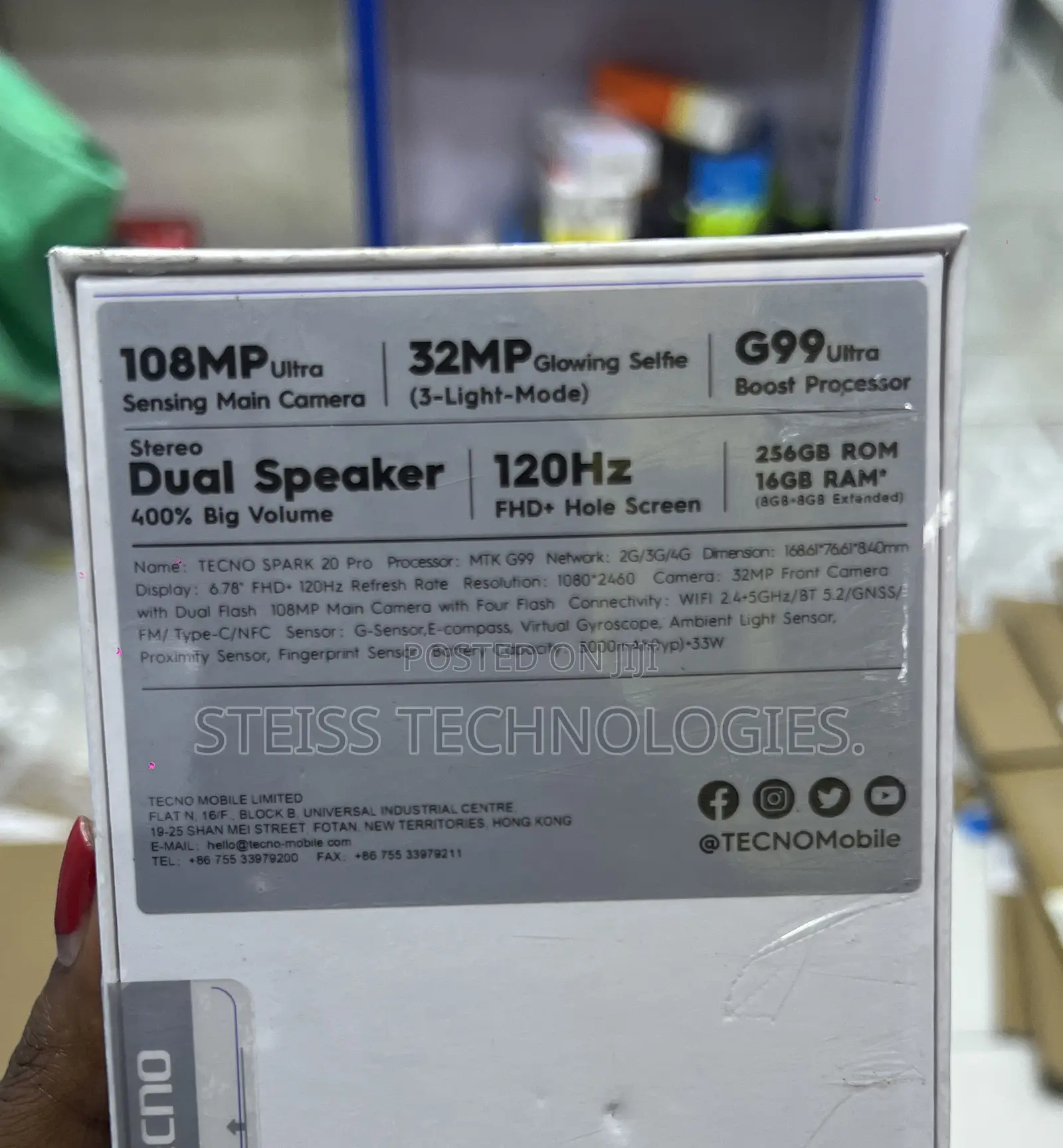 New Tecno Spark 20 Pro 256 GB Blue