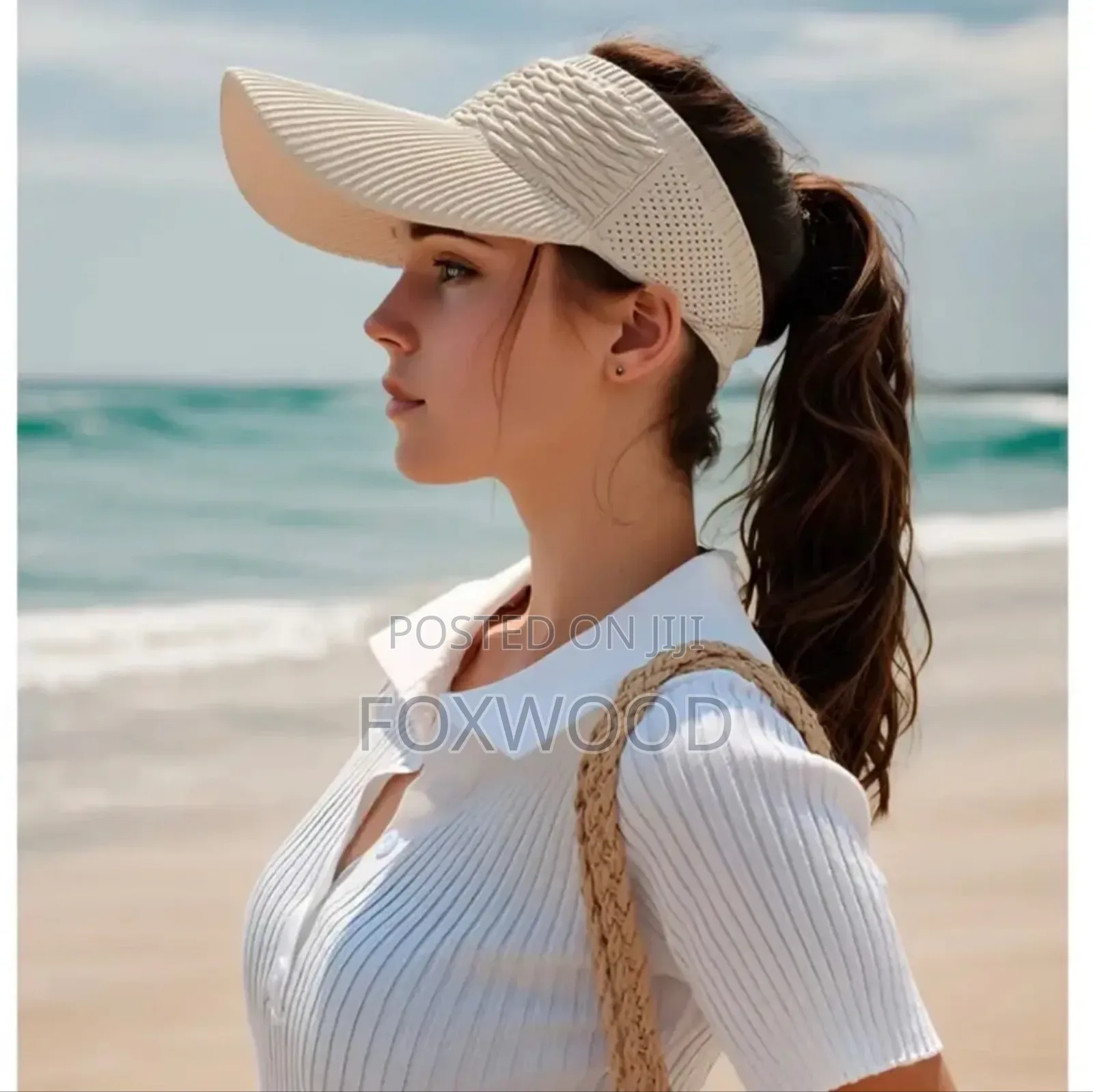 Women's Knitted Sun Visor Hat