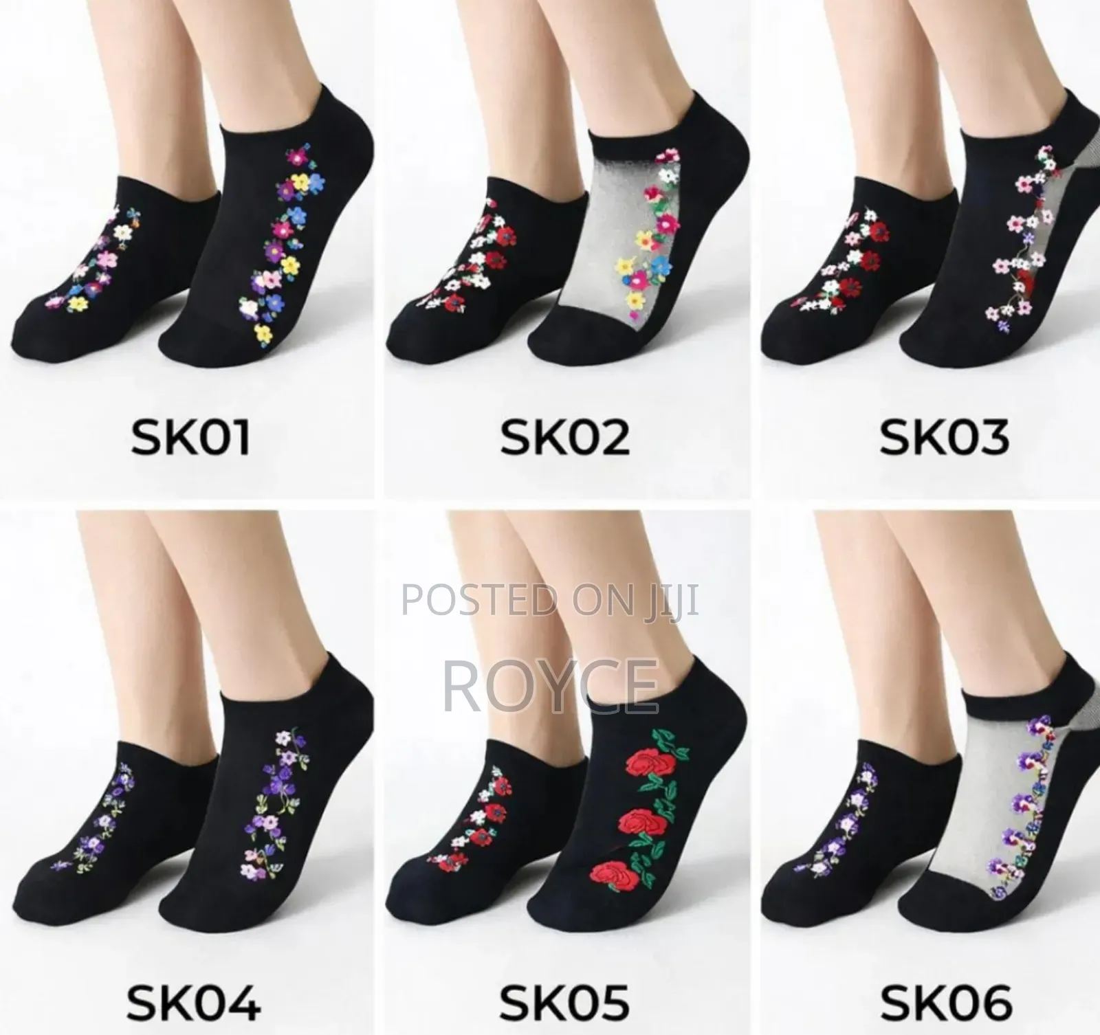 Fishnet Women Fashion Lace Socks- 2 Pairs