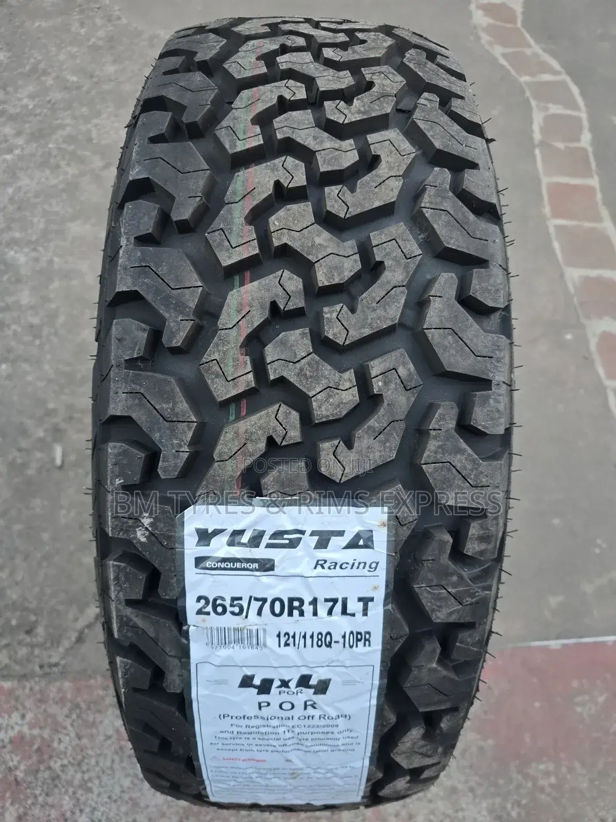 265 /70 R17 Yusta Tyres (All Terrrain) New Technology.