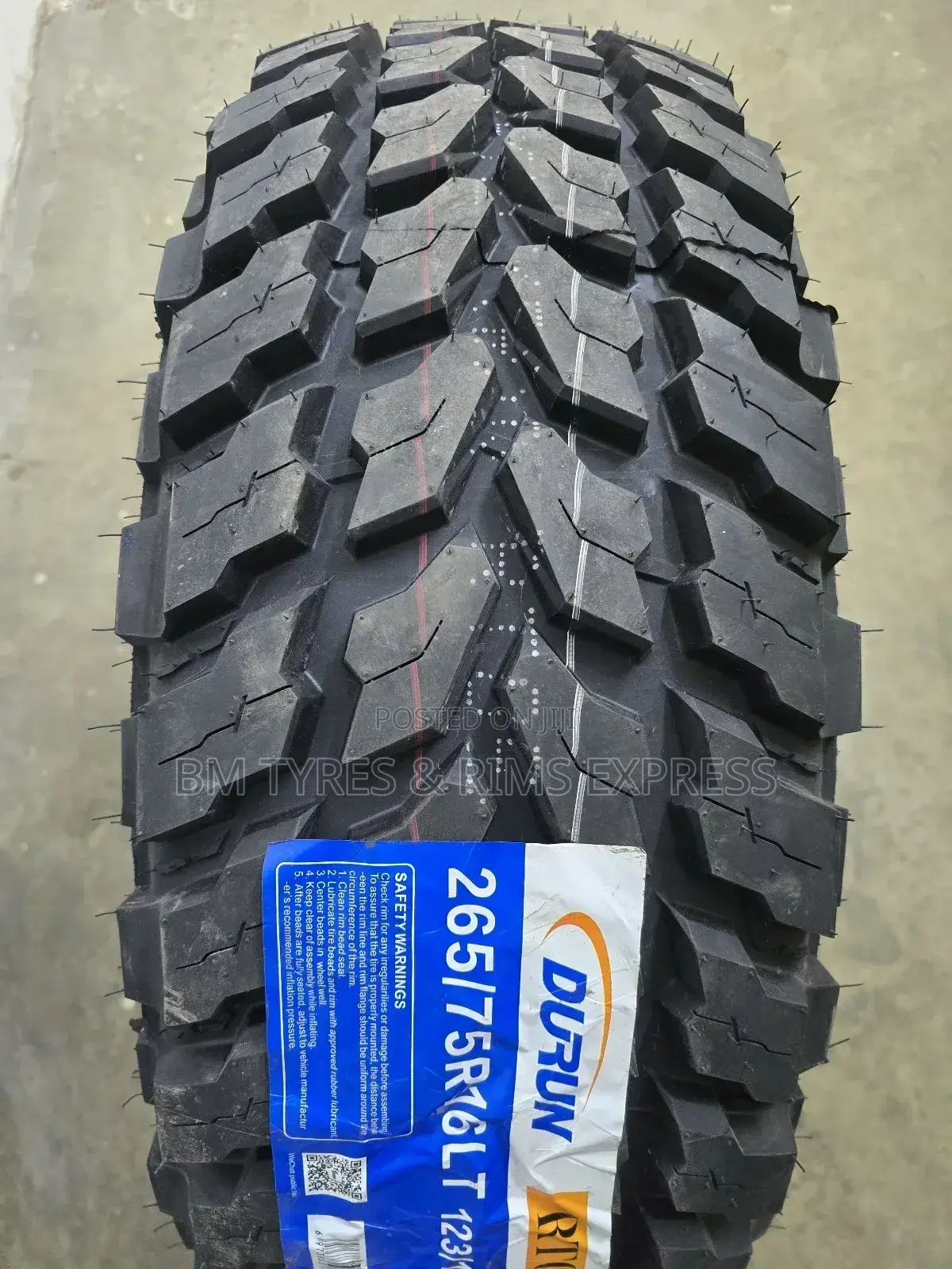 Lt 265 /75 R16 Durun Tyres (Mud Terrein)