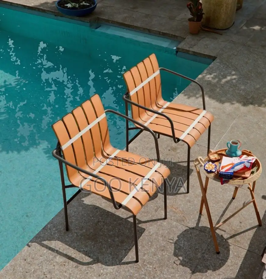 Home Chair; Home Outdoor Striped Chair